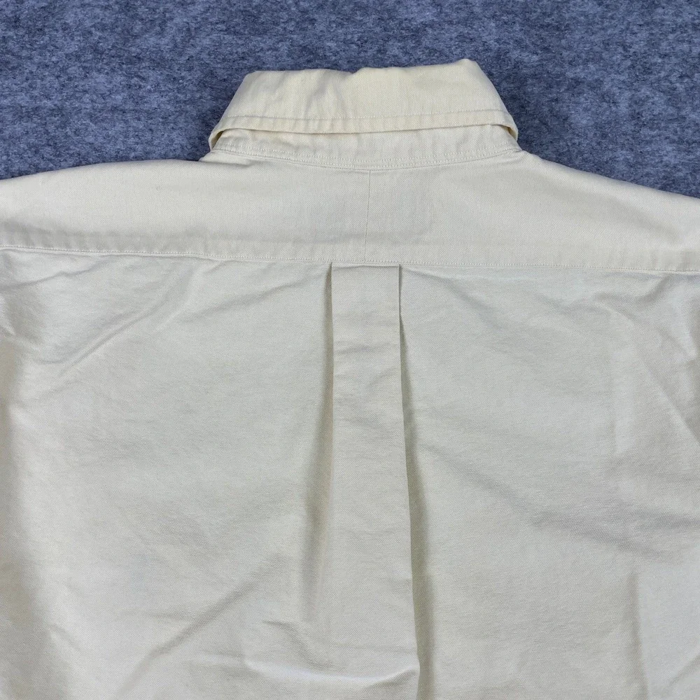 Ralph Lauren Button Down Shirt Mens 16.5 32/33 Yellow Yarmouth Oxford Flesh Pony